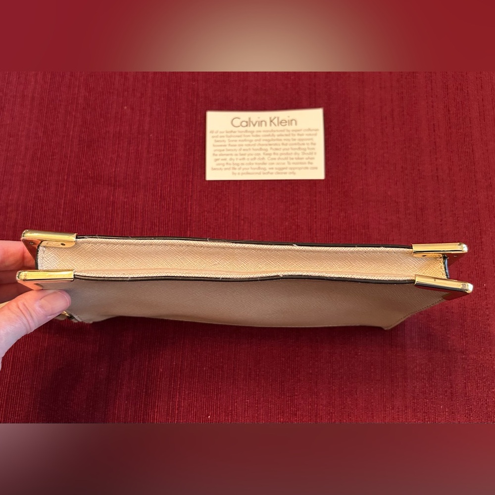 Calvin Klein Beige Wristlet Clutch - Picture 5 of 8